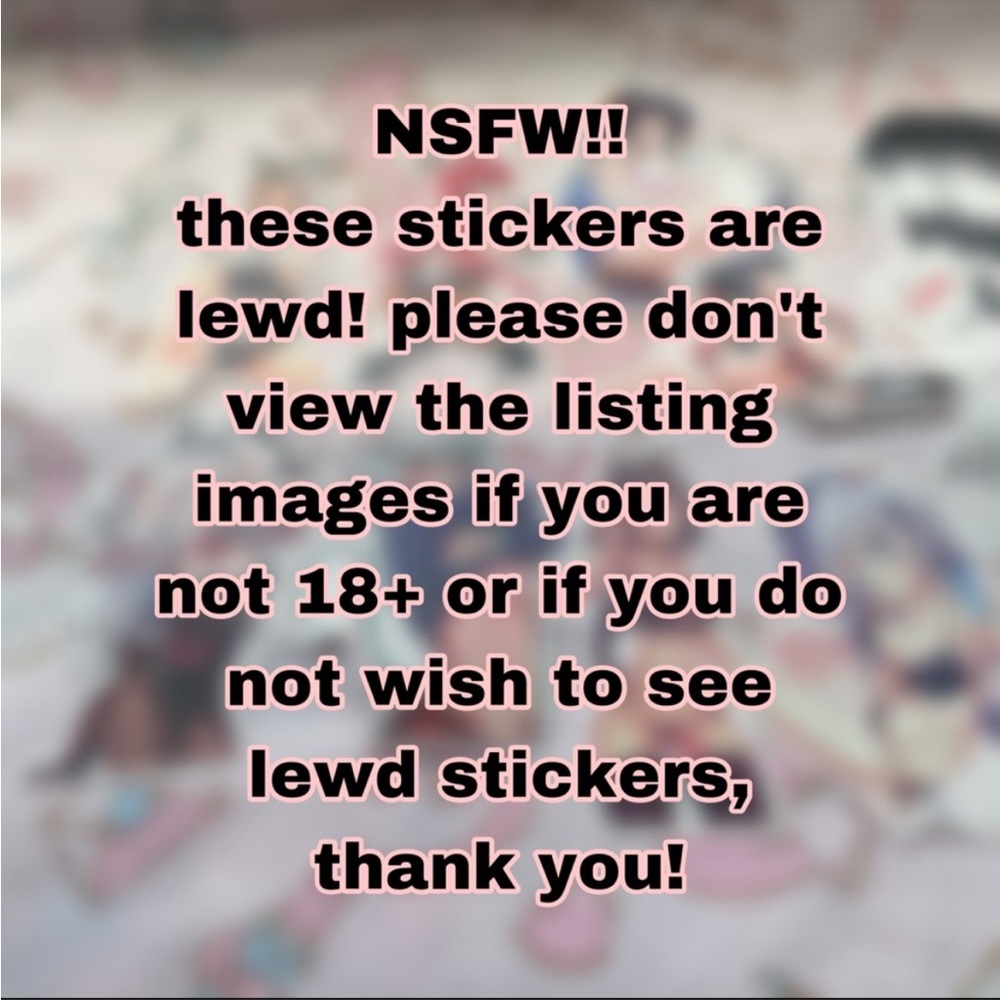 10ct Anime Manga Lewd Stickers